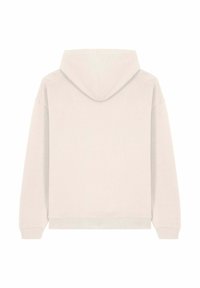 Felpa con cappuccio grigio chiaro, in misto cotone, vestibilità comoda, polsini e orlo a coste, design minimalista, texture liscia, senza grafiche visibili.