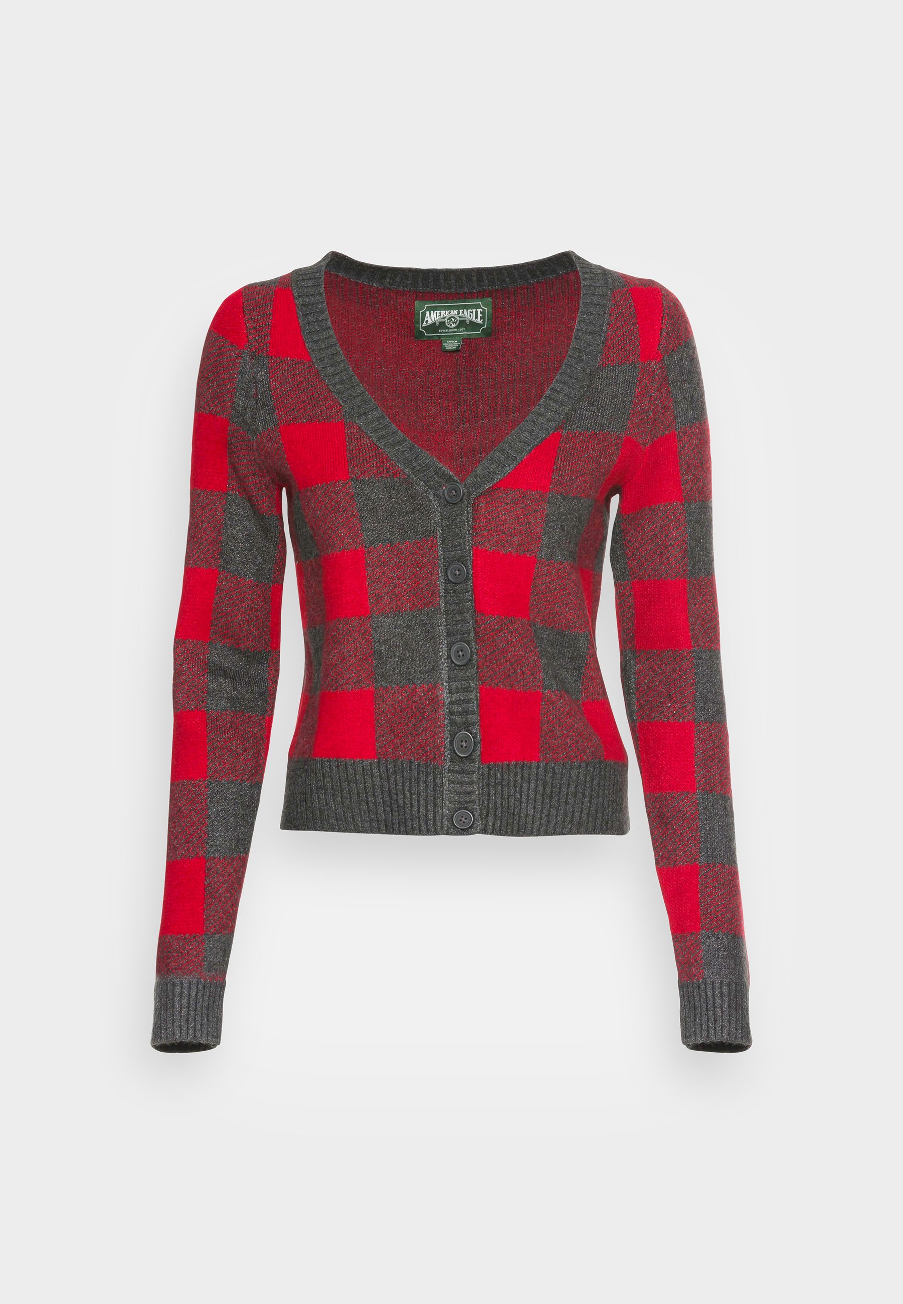 American Eagle PLAID SLIM CARDIGAN 