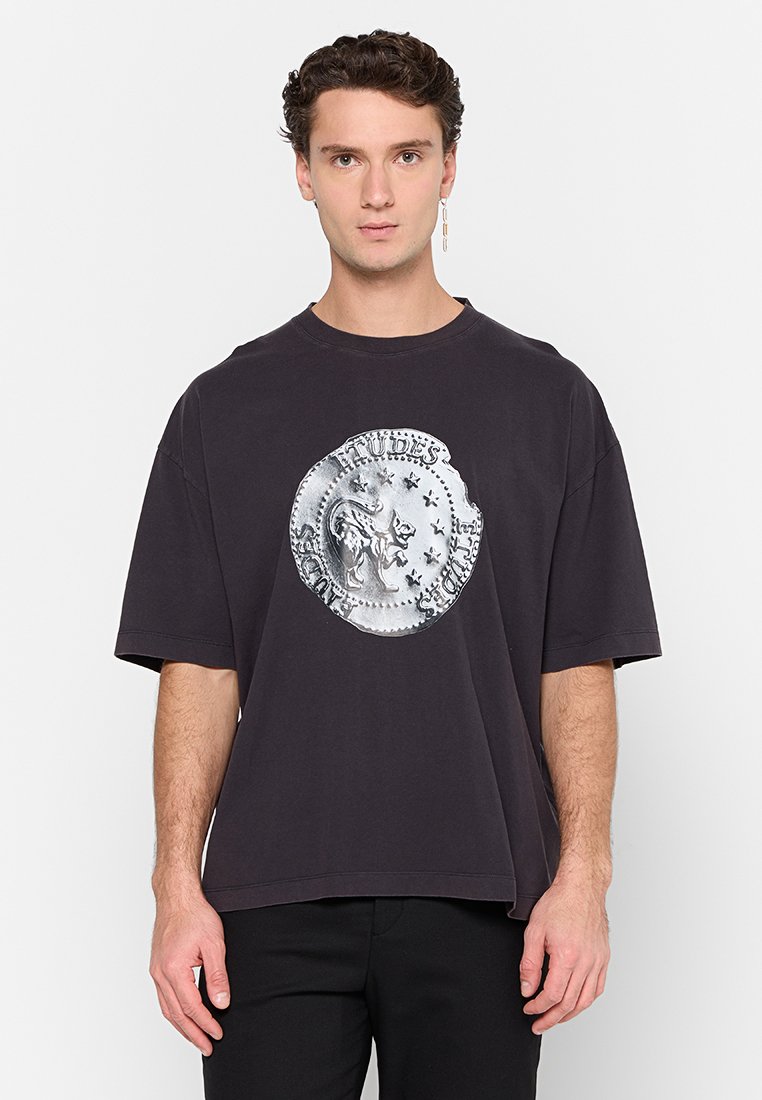 Études T-shirt print zwart