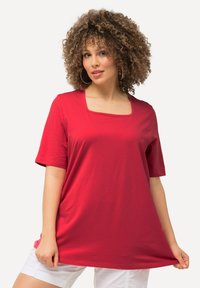 Ulla Popken CARREE-AUSSCHNITT - Jednoduché tričko - dark pink