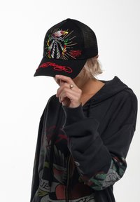 Ed Hardy UNISEX PERCHING-HARPY FRONT TRUCKER - Cap - black