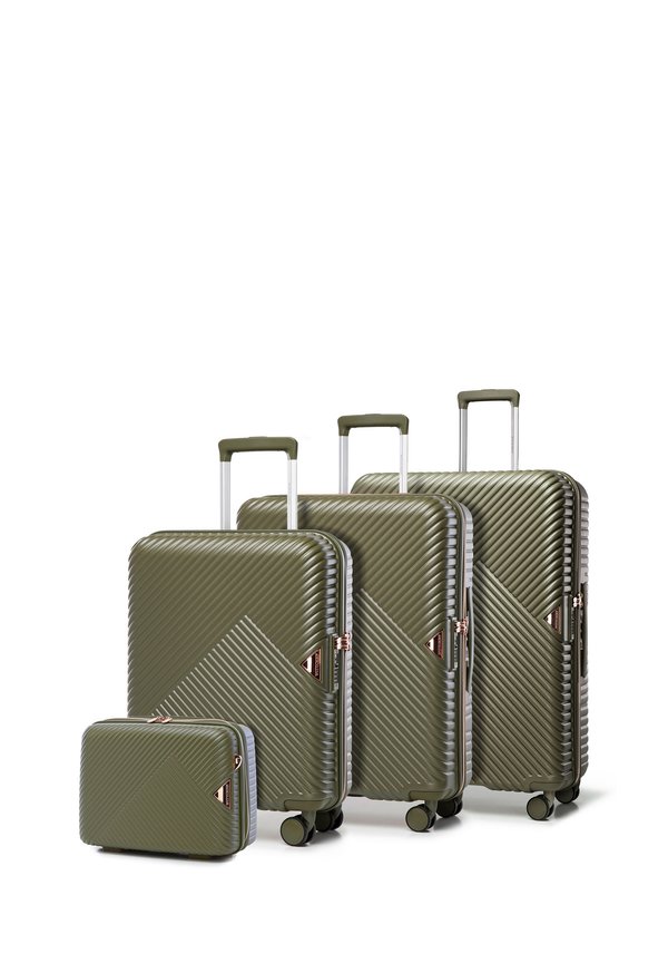 LUGGAGE SET WITH WASH BAG FROM POLYCARBONATE - Trolley - olive