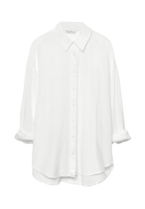 Stradivarius RUSTIKALES DAILY - Bluza z gumbi - white