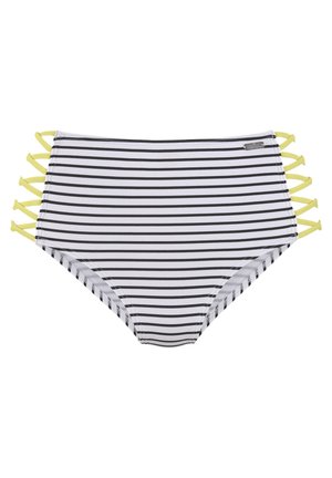 Bikini-Hose - schwarz/weiß/limette