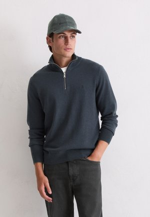 TROYER WITH TIPPING - Svetrík - dark navy