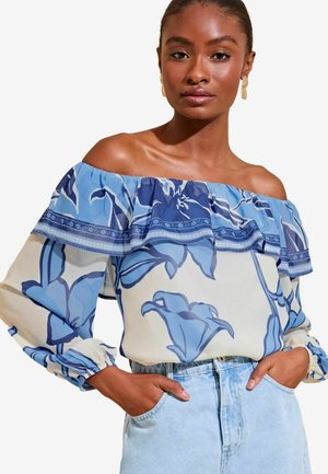 Lipsy DOBBY BARDOT - REGULAR FIT - Bluză - ivory white