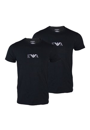 Emporio Armani 2 PACK  - Print T-shirt - black