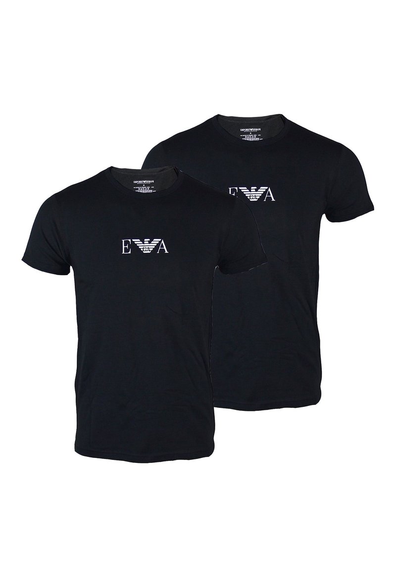 Emporio Armani 2 PACK  - T-shirt med print - black