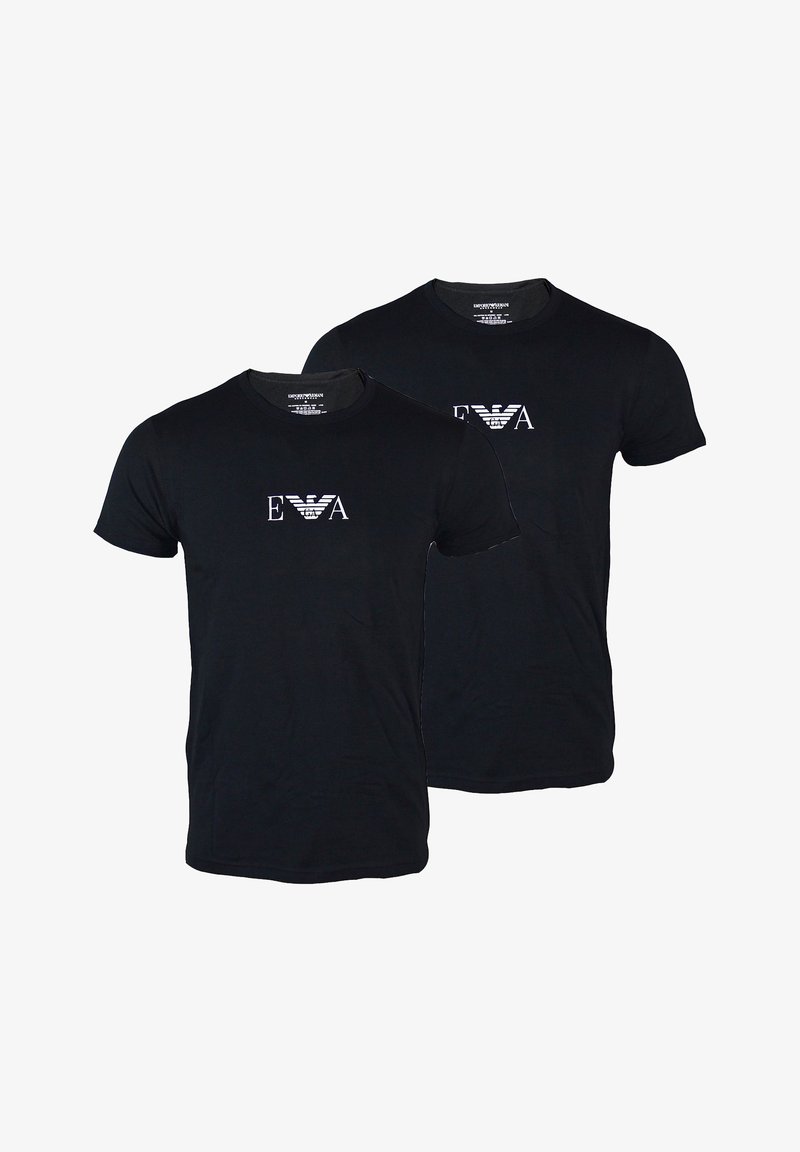 Emporio Armani 2 PACK - T-shirt med print - black