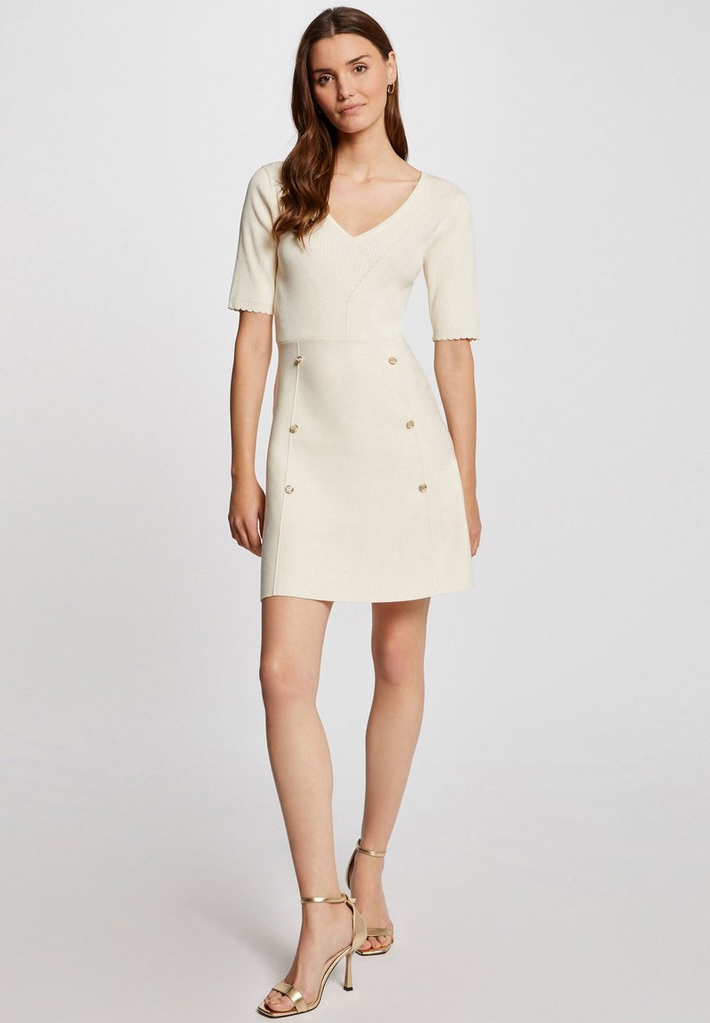 Robe Courte Morgan Robes Soldes Morgan SHORT Robe Pull Ivoire/beige