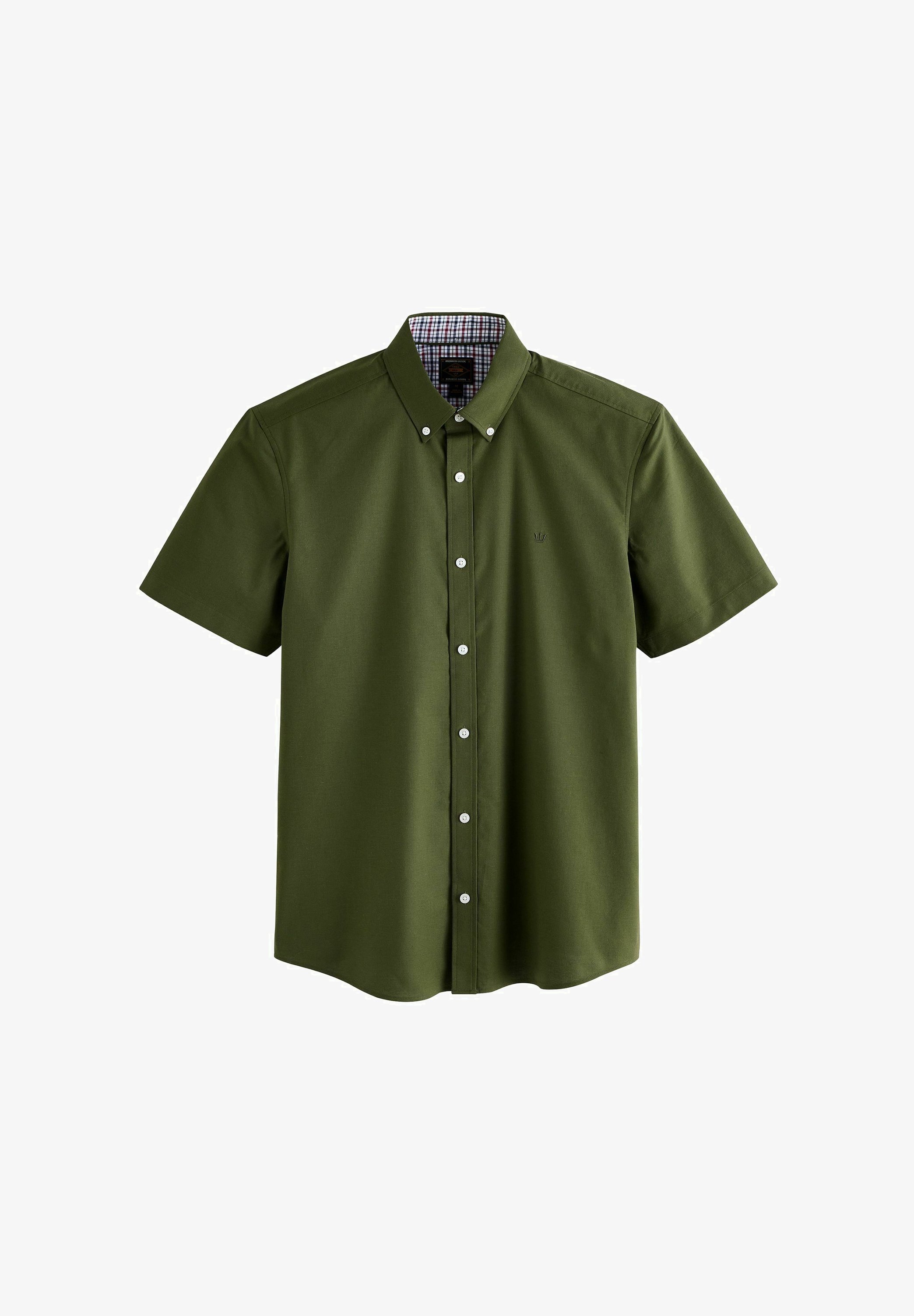 Cromoncent Camicia Uomo Maniche Corte Quadri Buffalo - Tessuto Cotone E Lino Leggero - Verde A Quadretti Taglia 4XL