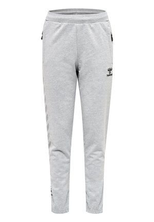 HMLMOVE GRID - Tracksuit bottoms - grey melange