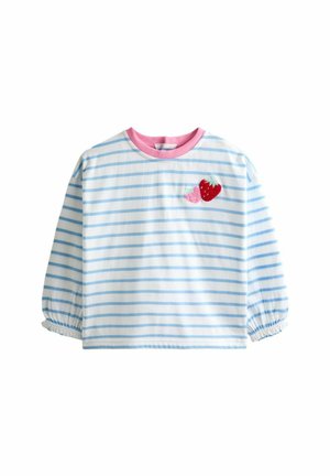 REGULAR FIT - STRAWBERRY APPLIQUÉ STRIPE - Longsleeve - cornflower blue