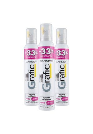 GARNIER MOUSSE PER CAPELLI GRAFIC, IDEALE PER ONDE&RICCI - 3 PACK - Trattamenti capelli - trasparente