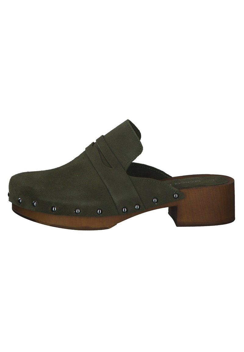 Marco Tozzi Heeled mules - khaki