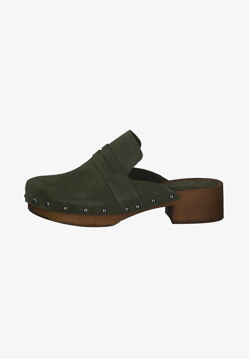 Marco Tozzi Heeled mules - khaki