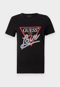 PEARLS LOVE TRIANGLE TEE - Marškinėliai su spaudiniu - jet black