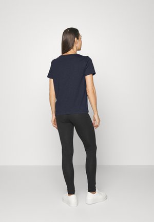 SLUB V NECK - Basic T-shirt - navy