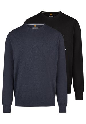 2 PACK - Striktrøje - schwarz/dunkelblau