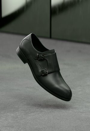 LEATHER - Zapatos sin cordones - black