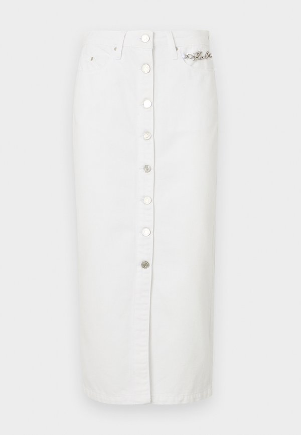 BUTTON SKIRT - Denim skirt2