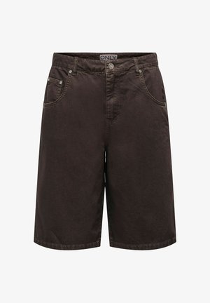 ONLY, ONLMATE-SILLA REG BAGGY LONG SHORTS PNT - Kratke hlače od trapera - coffee bean