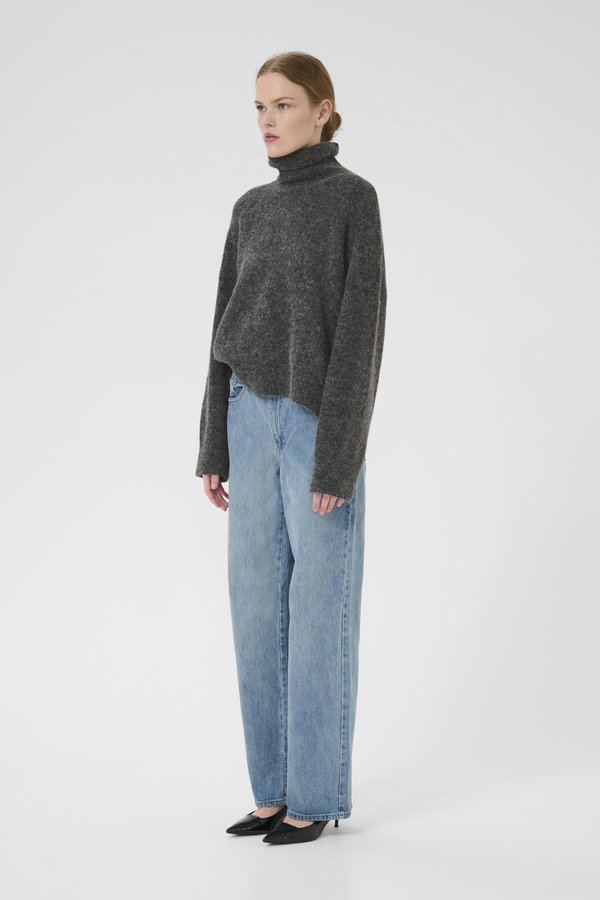 ALPHA  - Jumper - charcoal melange3