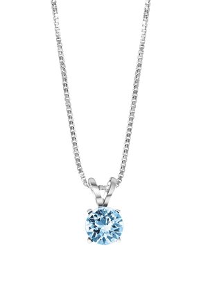 ZILVEREN KETTING KRISTAL AQUA - Ketting - silver-coloured