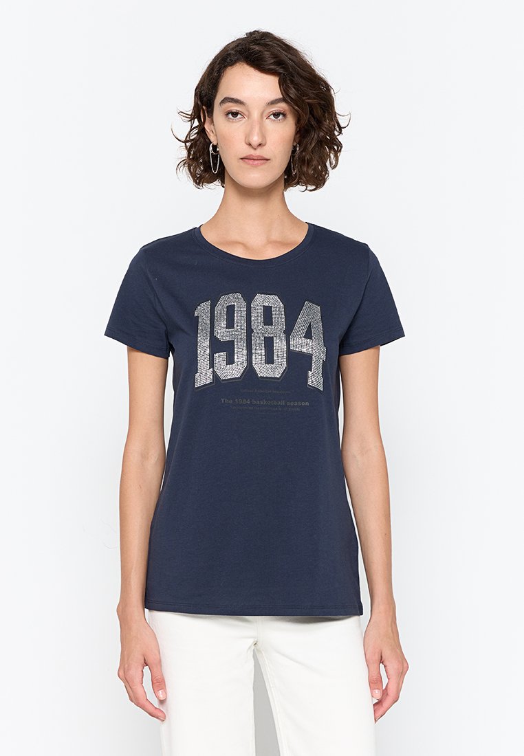 GAS T-shirt print donkerblauw GAS T-shirt print donkerblauw