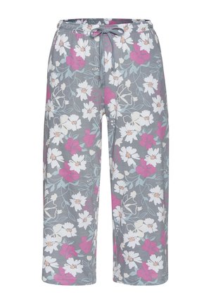 CAPRI - Nachtwäsche Hose - grau rosa geblümt