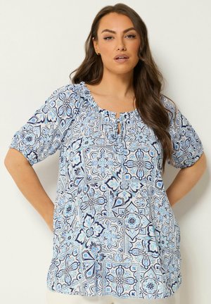 Yours Clothing, PLUS SIZE CASUAL TOPS - Pusero - light blue