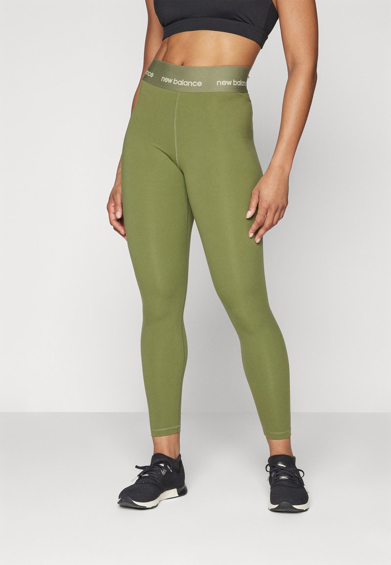 New Balance NB SLEEK HIGH RISE SPORT 25 - Leggings - dark olivine