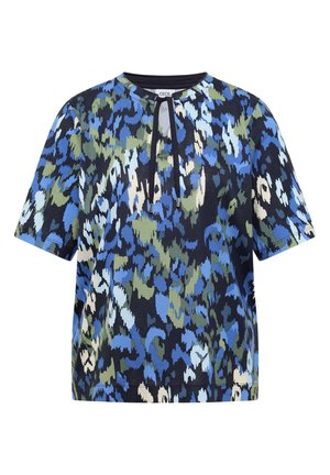 Cecil, T-SHIRT MIT SPLIT NECK UND PRINT - T-shirt con stampa - urban dark blue