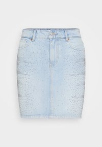 ONLSTELLA RHINESTONE SHORT SKIRT  - Mini suknja - light blue denim