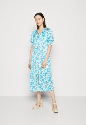 ONLY ONLRIKKA V NECK MIDI DRESS - Φόρεμα πουκάμισο - cyan blue