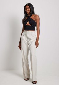 Crop Top Con Dettaglio Volant Multicolore