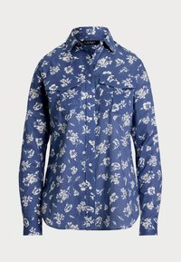 COURTENAY LONG SLEEVE BUTTON FRONT - Button-down blouse - blue/white