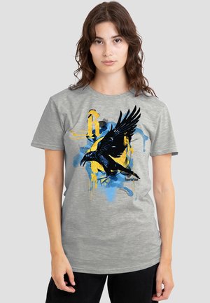 Cotton Soul, HARRY POTTER URBAN ELEGANCE RAVENCLAW RAVEN - T-Shirt print - mottled light grey