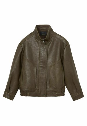 Reiss, Bőrdzseki - khaki green