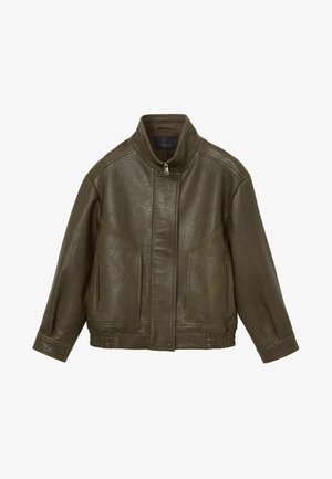 Reiss, Bőrdzseki - khaki green