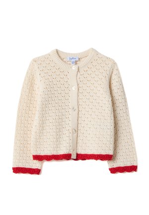 REGULAR FIT  - Strickjacke - beige red