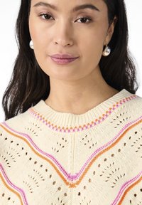 YAS YASLIMERA PULLOVER  - Džemper - birch/vibrant orange/strawberry moon