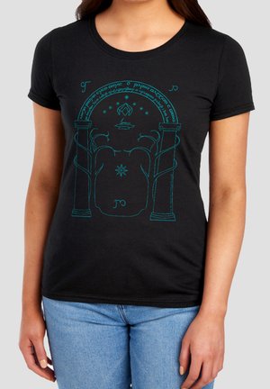 Warner Brothers, LORD OF THE RINGS DOORS OF DURIN - Print T-shirt - black