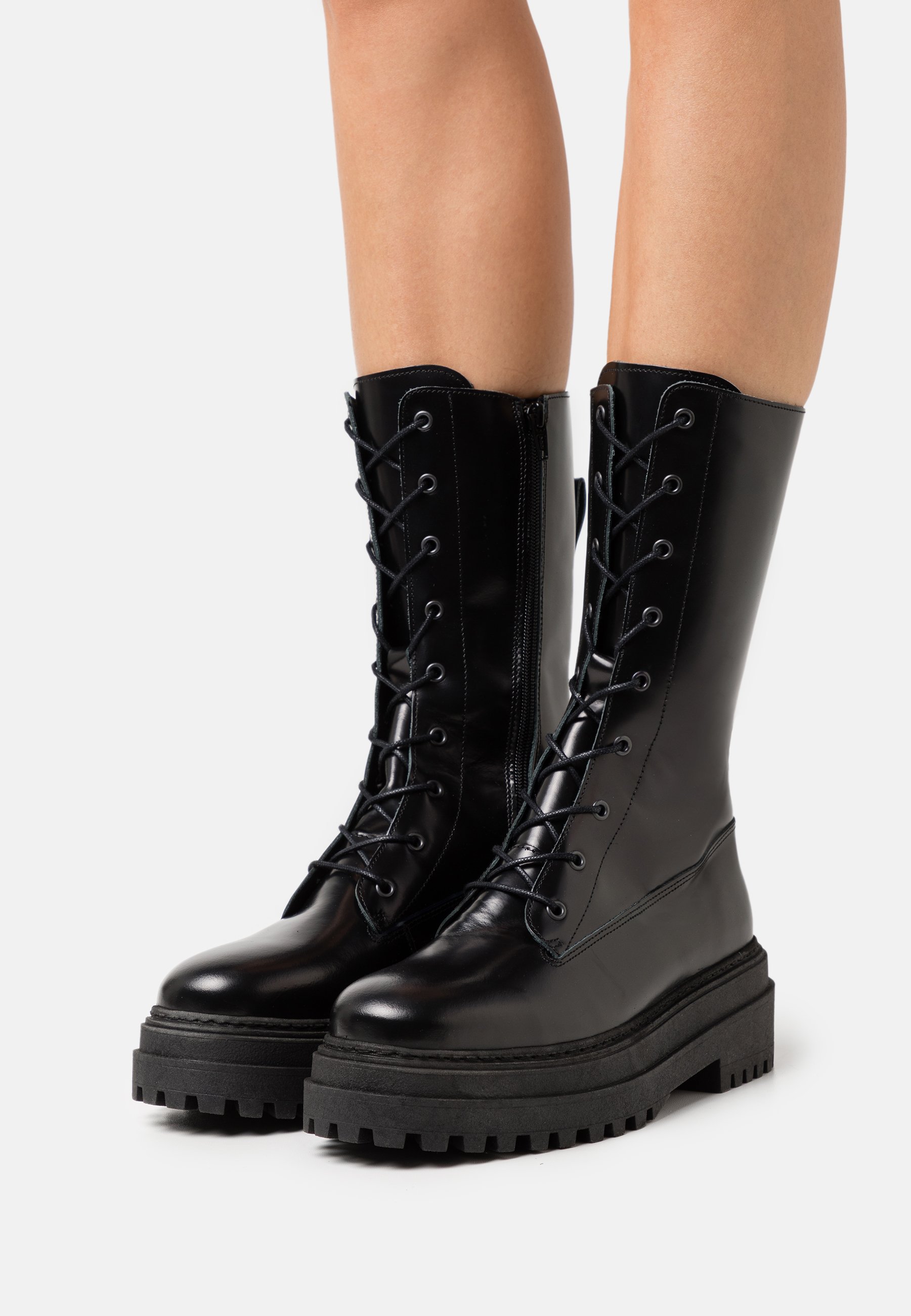 Women SLFASTA CHUNKY LACEUP BOOT - Platform boots Women SLFASTA CHUNKY LACEUP BOOT - Platform boots