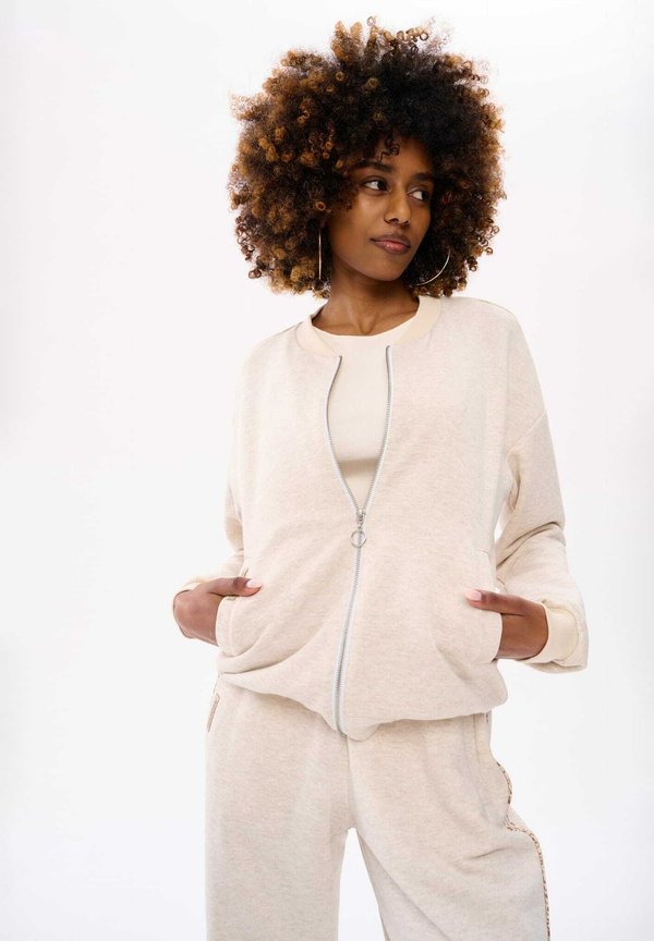 Sweatjacke - beige