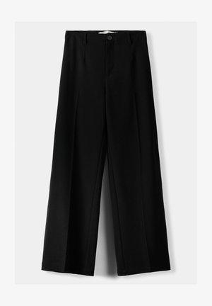 Bershka, WIDE-LEG TAILORED - Broek - black