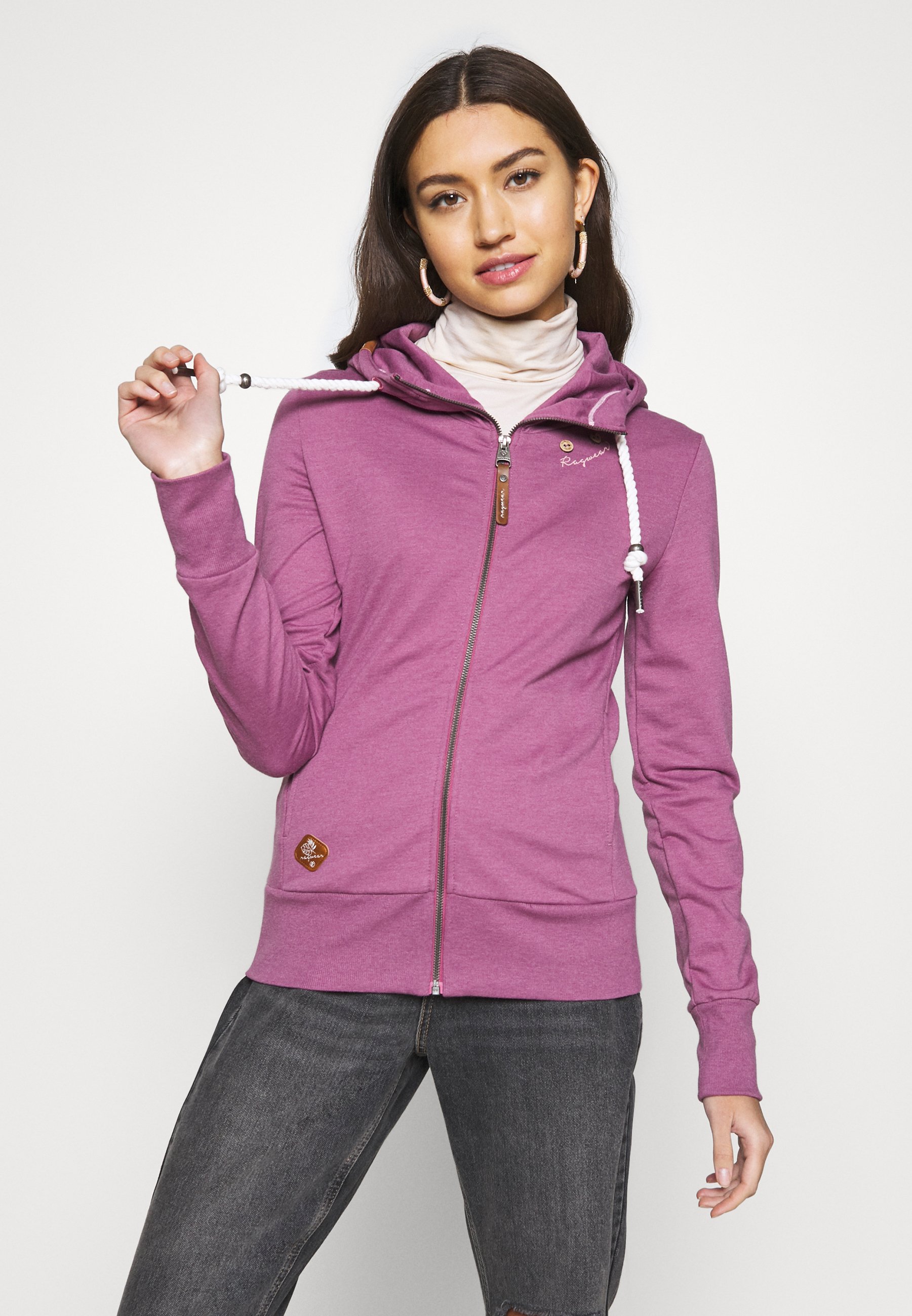 lilac zip up hoodie