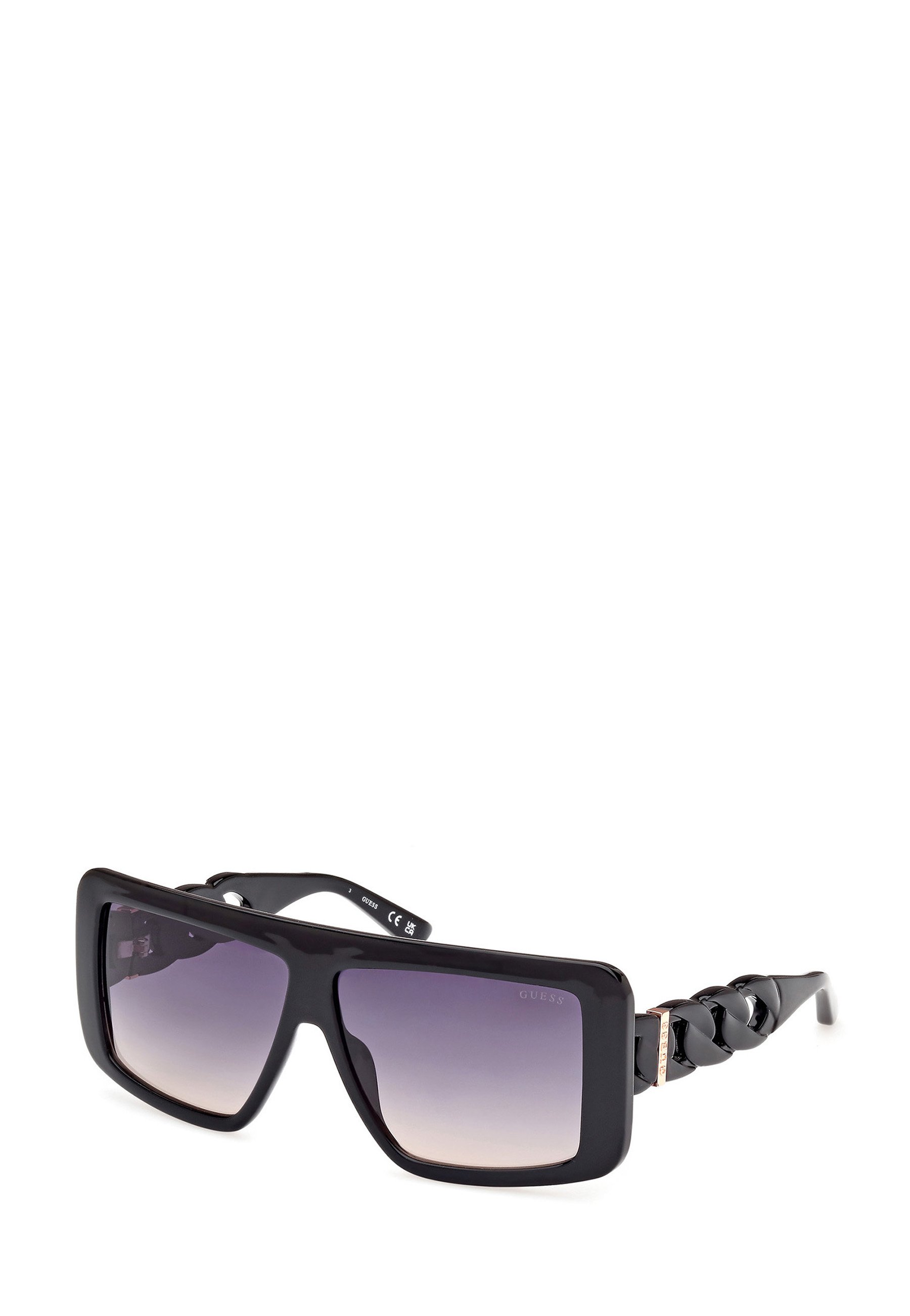 Guess IN INIETTATO Sunglasses nero lucido grigio fumo sfumato