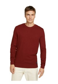 TOM TAILOR Strickpullover - spicy chocolate melange