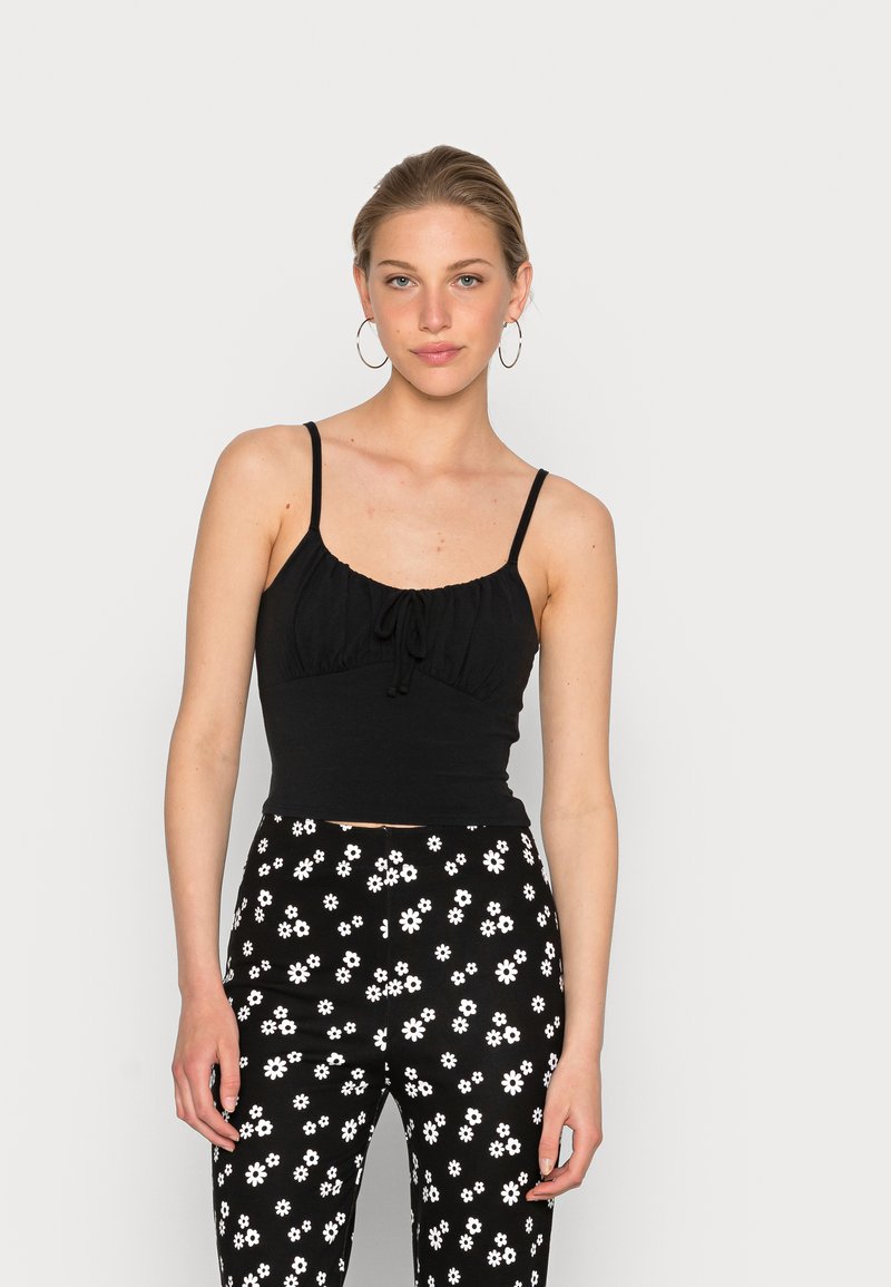 Hollister Co. BARE RUCHED BUST - Top - casual black